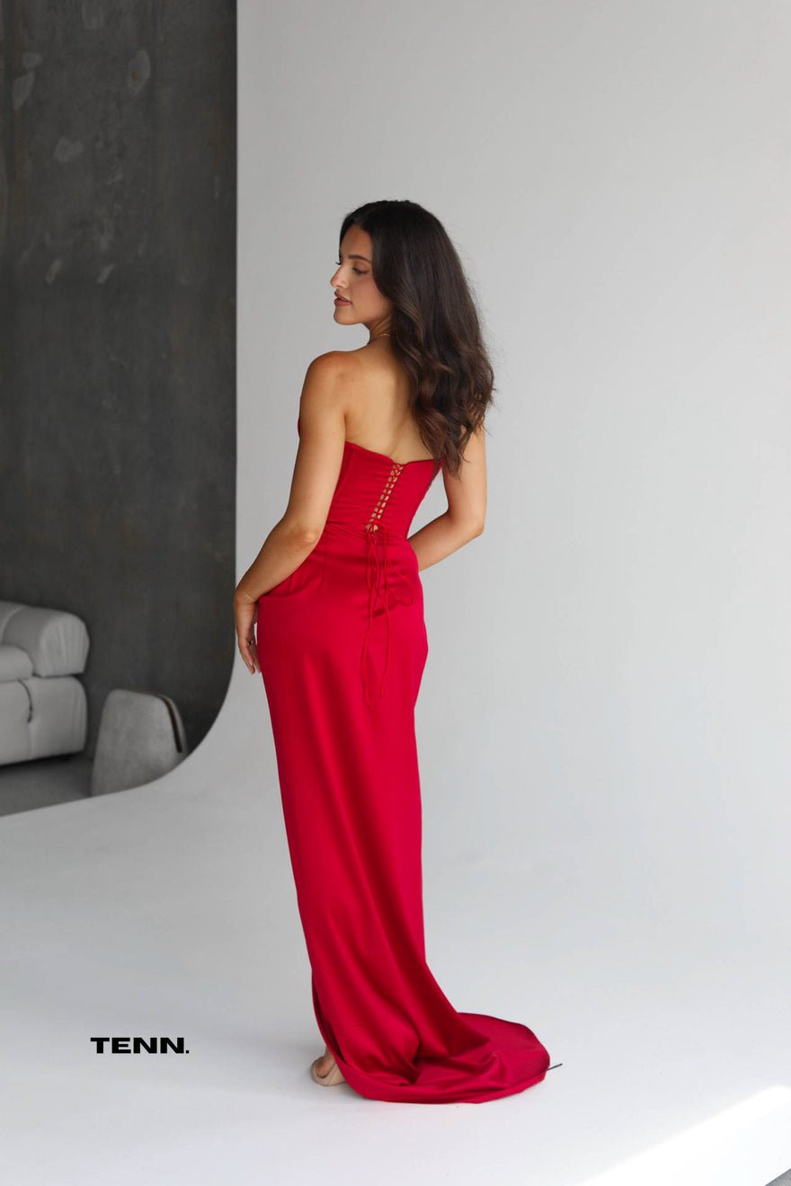 Lia Stublla Celeste Gown - Red photo 2