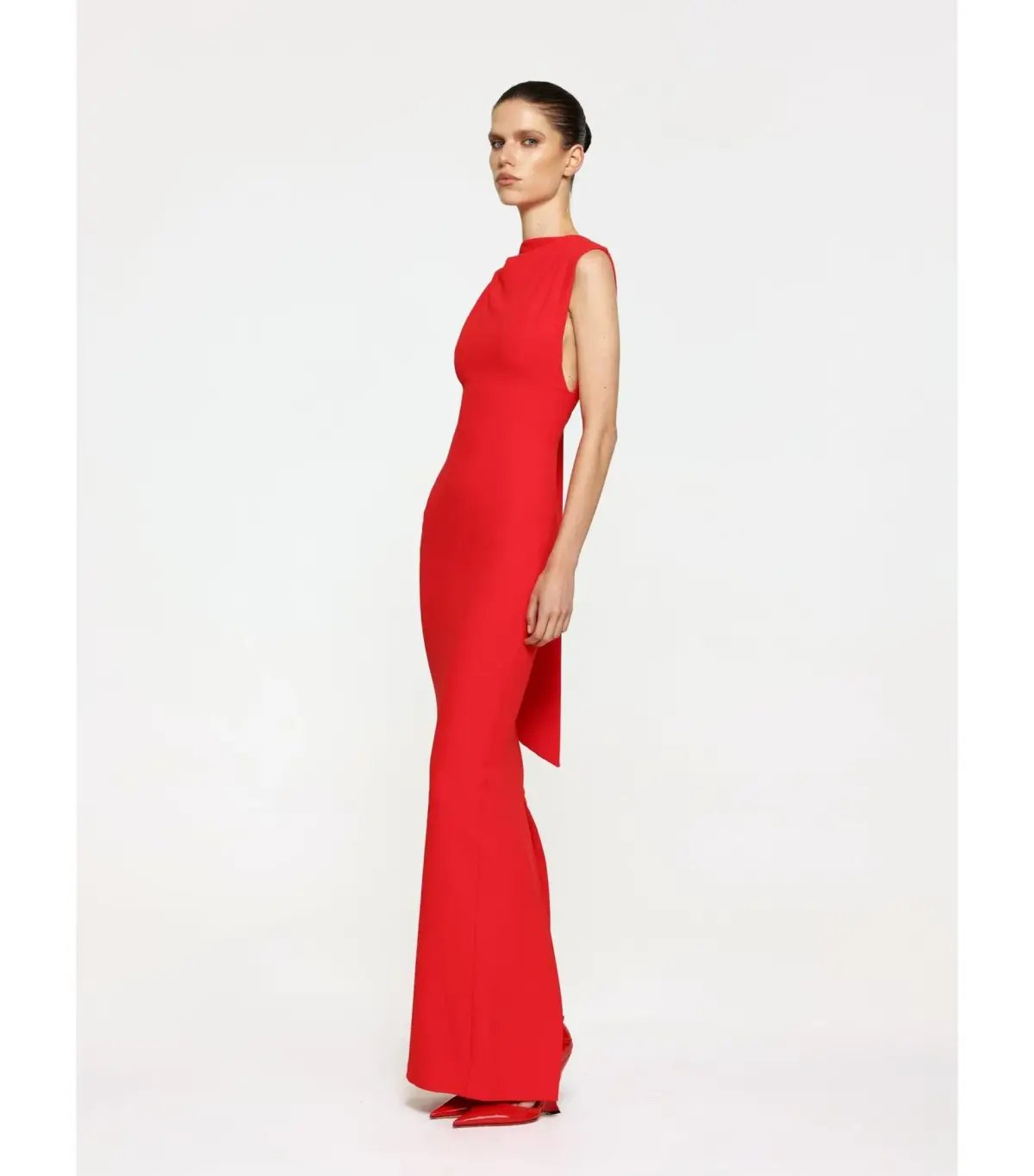 Effie Kats Audrey Maxi Gown Cherry Red Size Small / AU 8 photo 2