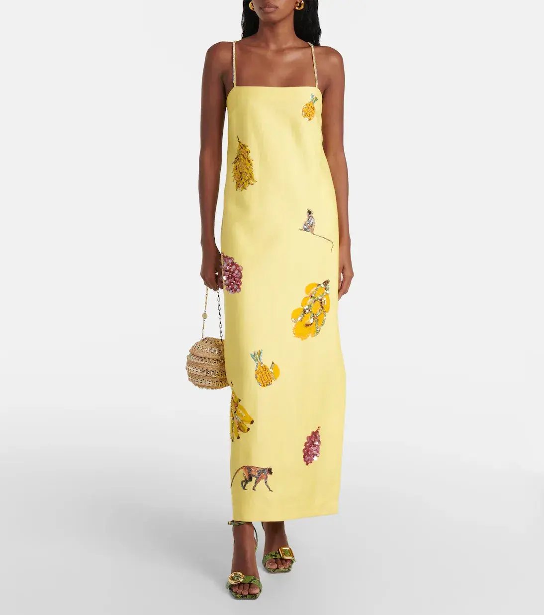 Alemais Diamond Dancer Midi Dress Yellow Size 8 photo 3