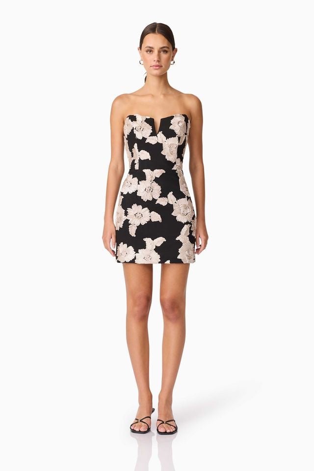 Elliatt Margaux Mini Dress - Black Gold photo 3
