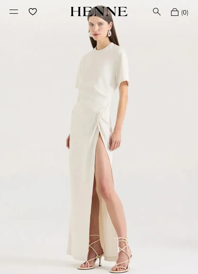 HENNE Avila Dress - Cream Size 14 photo 3