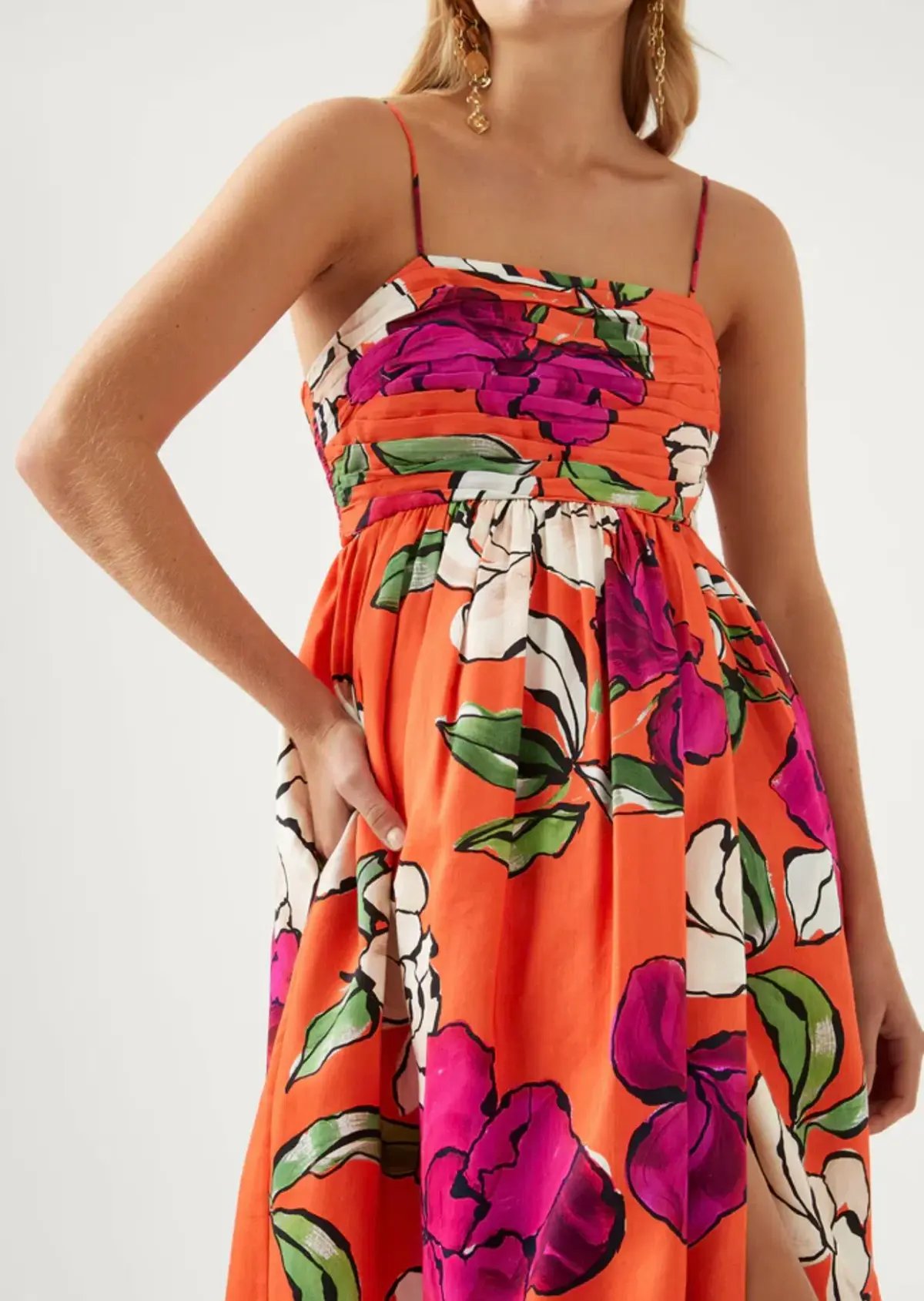 Aje Monument Tulip Maxi Dress Vivid Camellia Size 10 / M photo 4