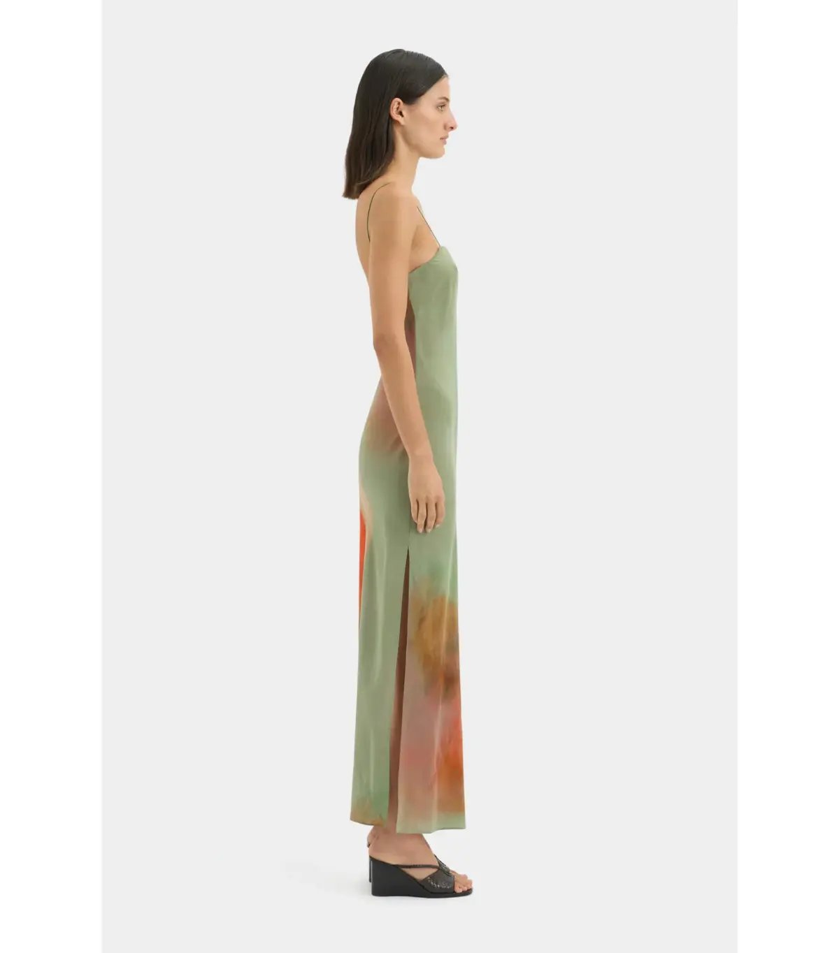 Sir the Label Calle Slip Midi Dress in Acquerello Print Size AU 10 photo 2