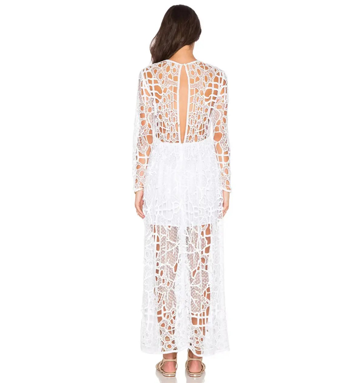 Alice McCall Burning Love Dress in White Leaf Size AU 8 photo 2