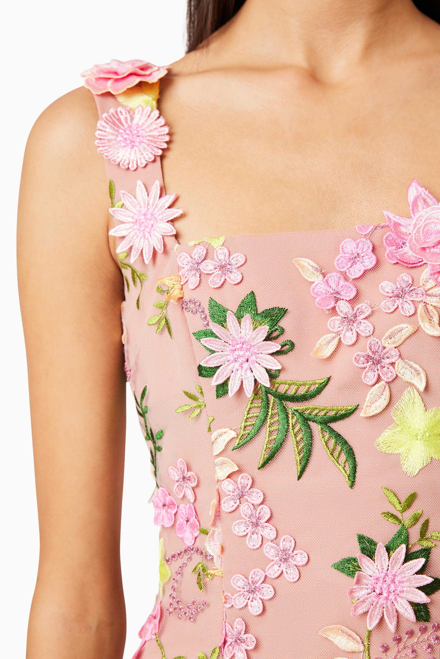 Elliatt Aella Mini Dress - Pink Multi photo 2