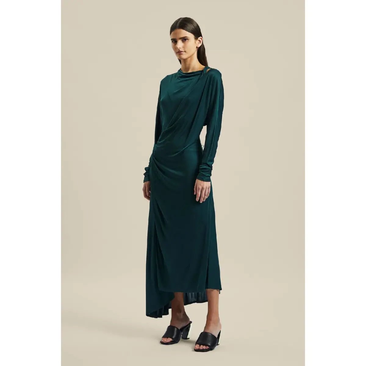 Ginger & Smart Coalesce Twist Front Dress Forest Green Size XS / Au 6 photo 4