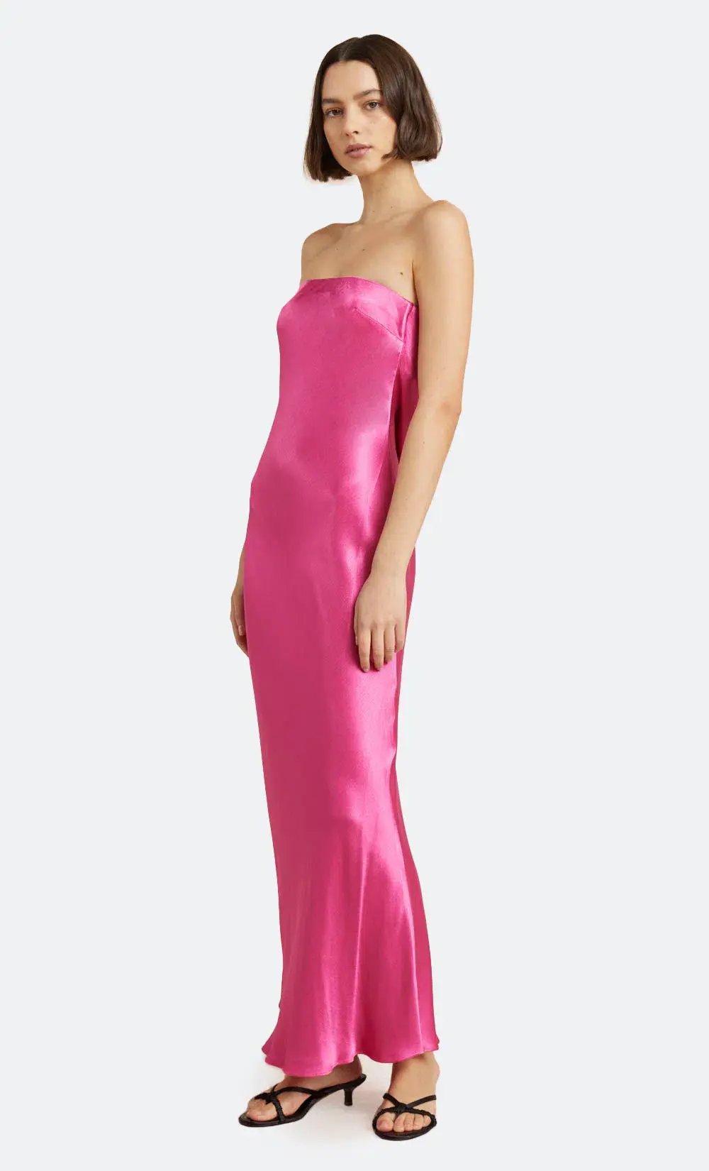 Bec & Bridge Moon Dance Strapless Dress Deep Pink Size 10 photo 2