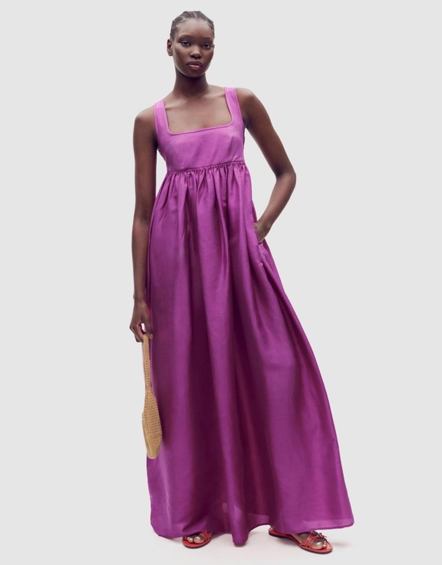 Oroton Silk Sundress in Magenta photo 4