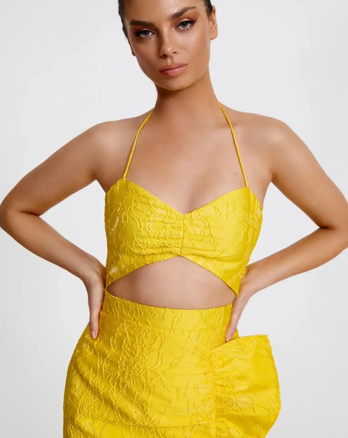 Derma Department Paloma Dress Yellow Size 8 photo 3