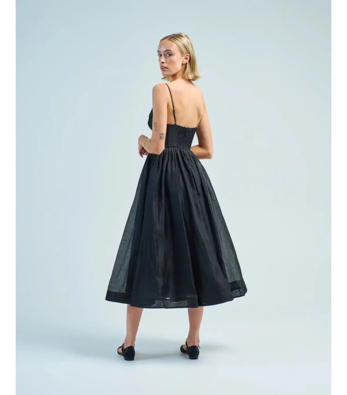Zimmermann Hypnotic V Neck Midi Dress in Black Size 4 / AU 16 photo 3