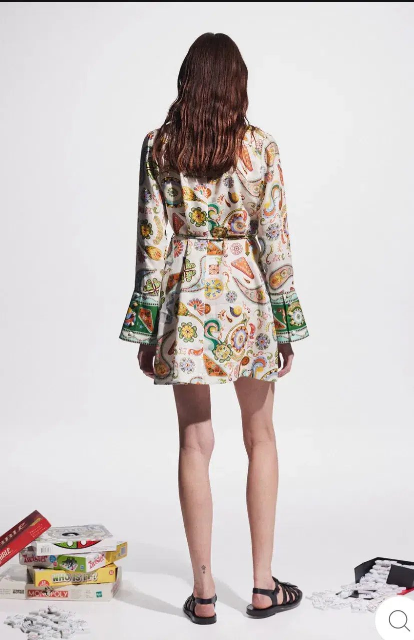 Alemais Arcade Mini Dress. Green. Size 10 photo 2