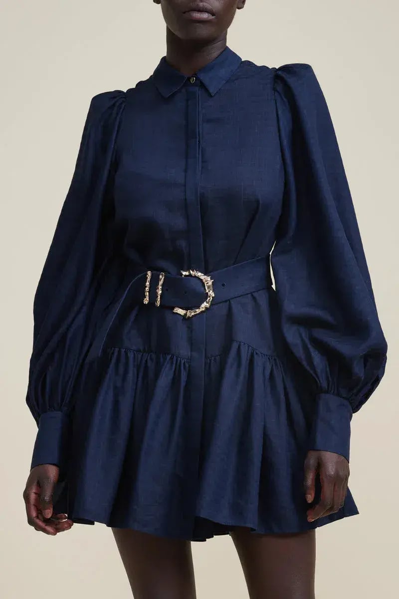 Acler Sherwood Mini Dress Navy Size 8 photo 2