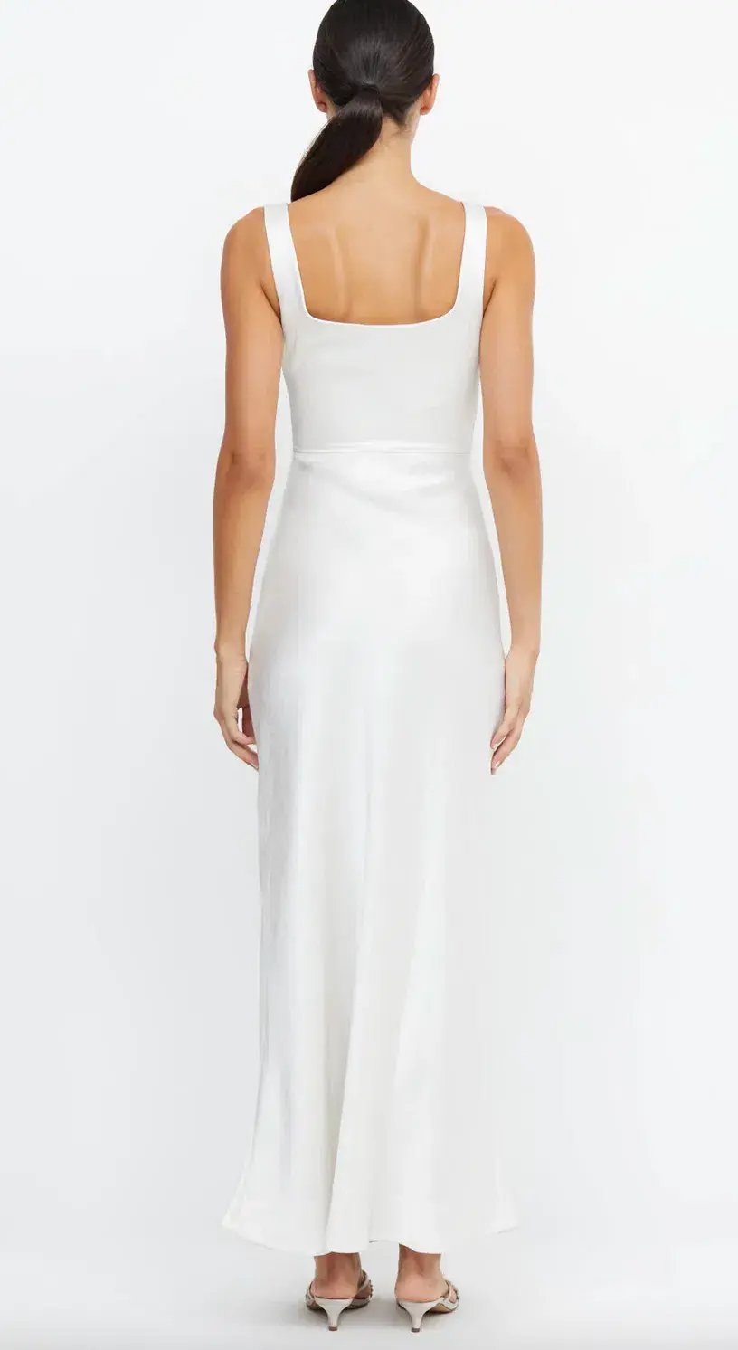 Bec & Bridge The Dreamer Square Neck Dress Ivory Size 10 photo 2