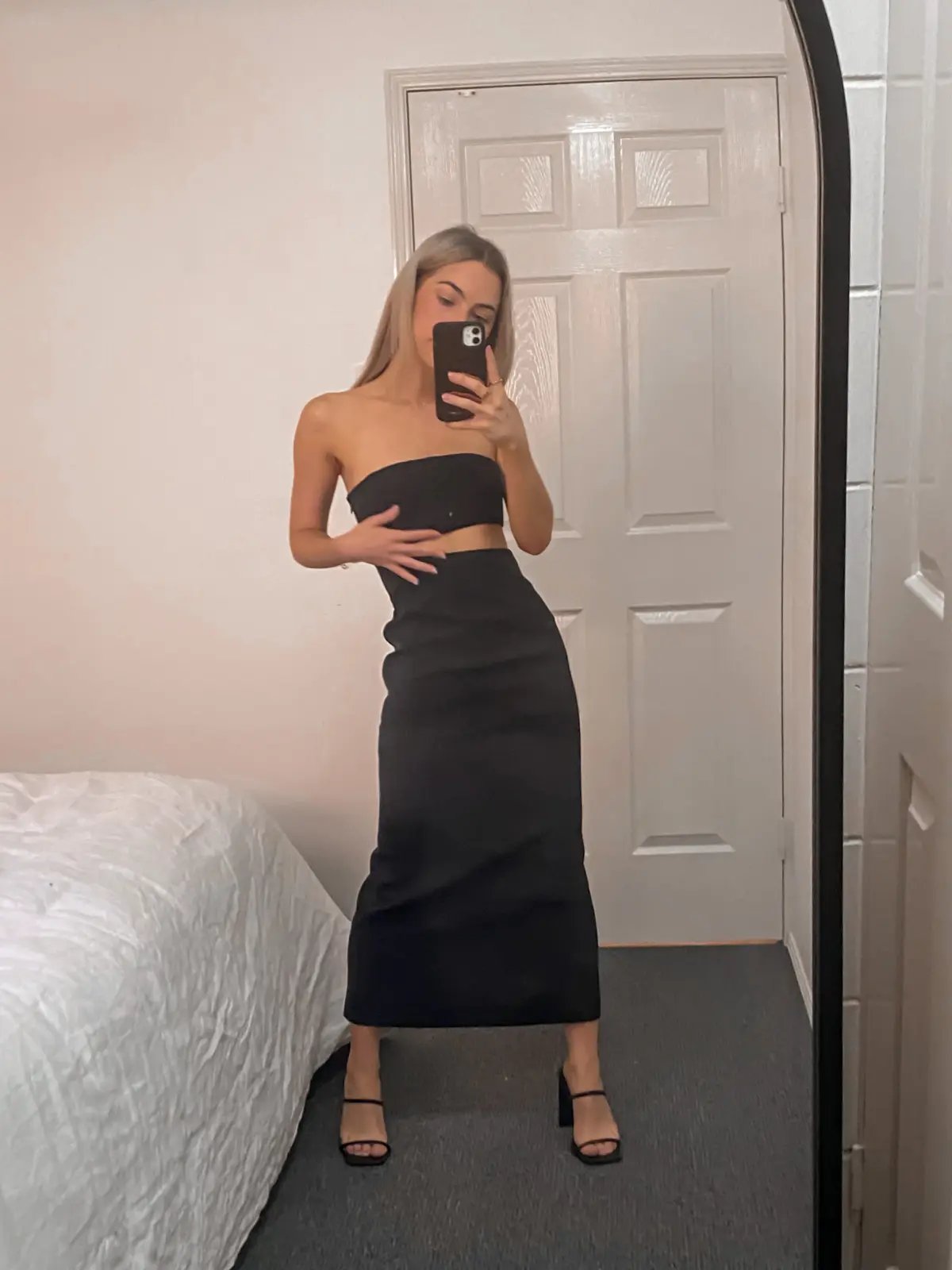 Meshki Diana Cut Out Black Maxi Dress Black Size 6 photo 4