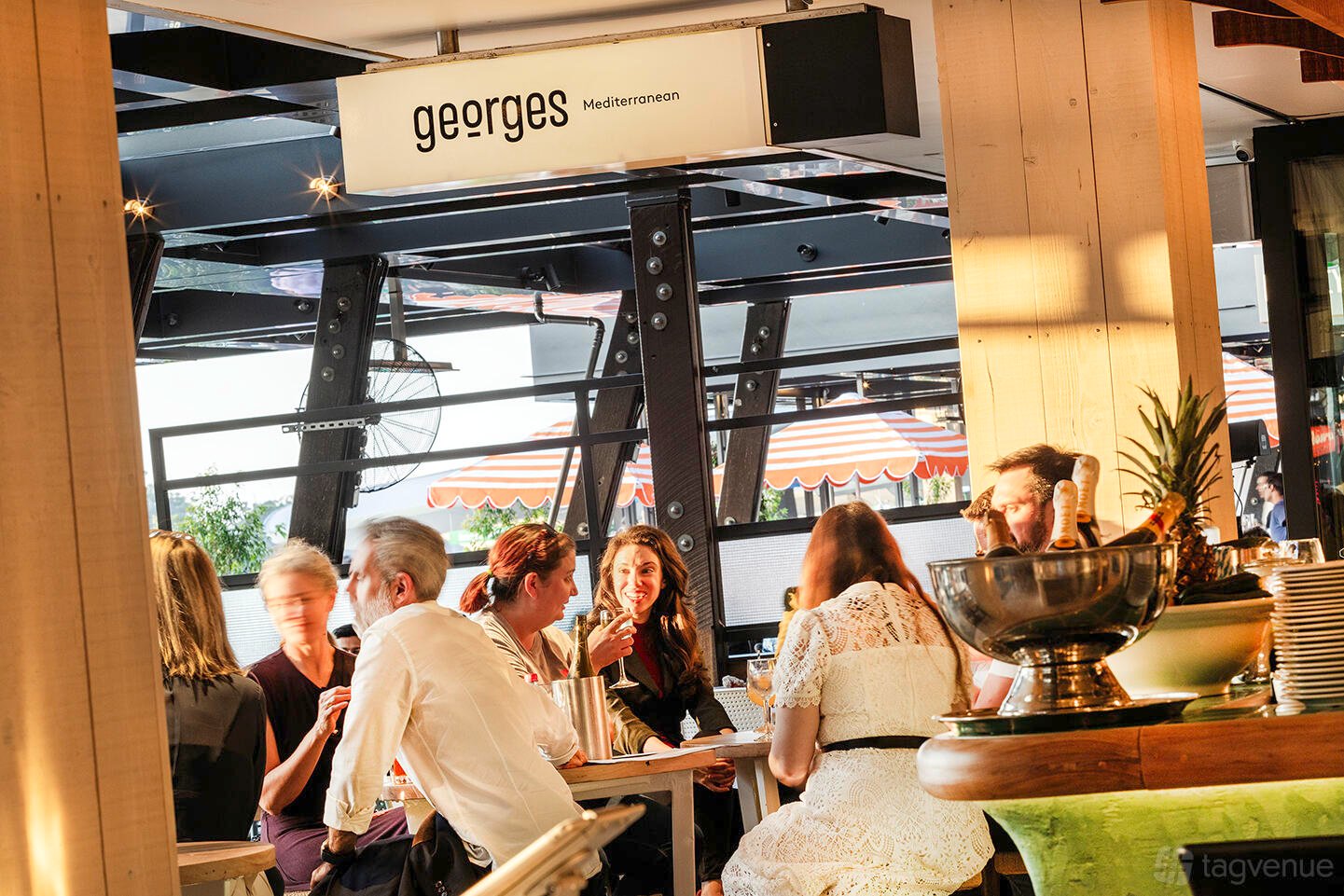 Semi-Private Dining Area at Georges Mediterranean Restaurant photo 19