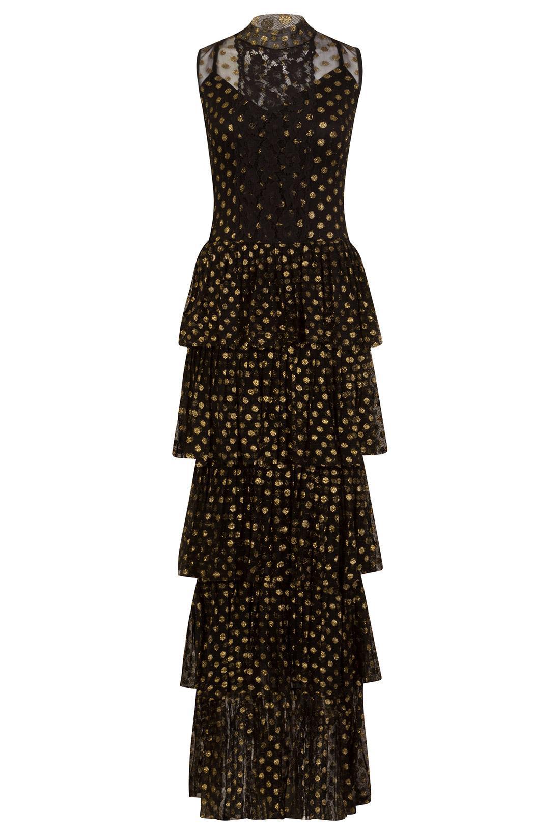 Bodyfrock Calle gown black & gold size 10 photo 2