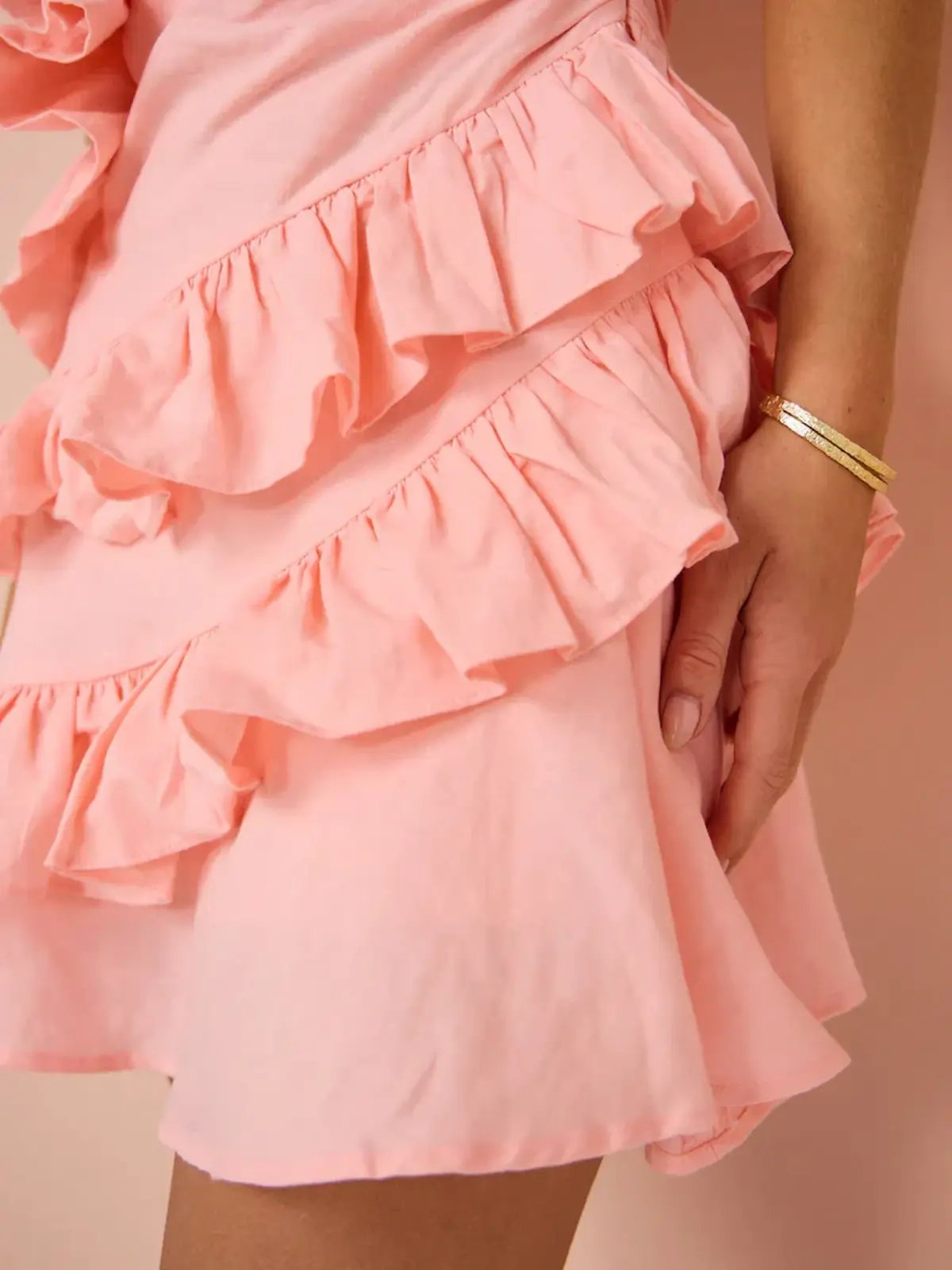 By Nicola Adrift Frill Mini Dress Rockmelon Size AU 12 photo 3