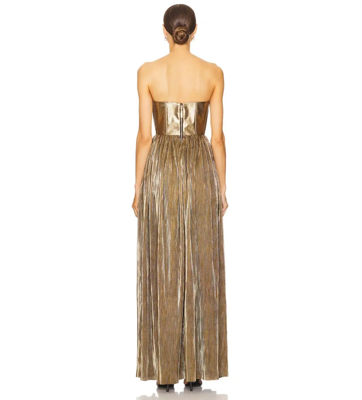 Bronx and Banco Florence Strapless Gown Gold Size XS/AU 6 photo 4