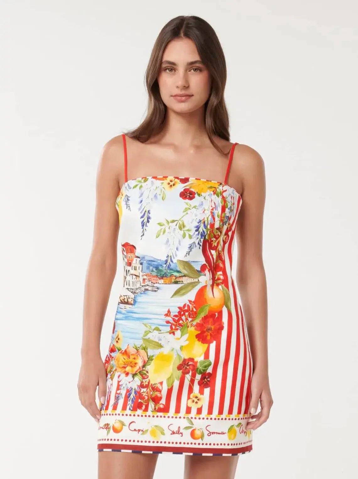 Forever New Sierra Printed Mini Dress in Multi Size AU 10 photo 2
