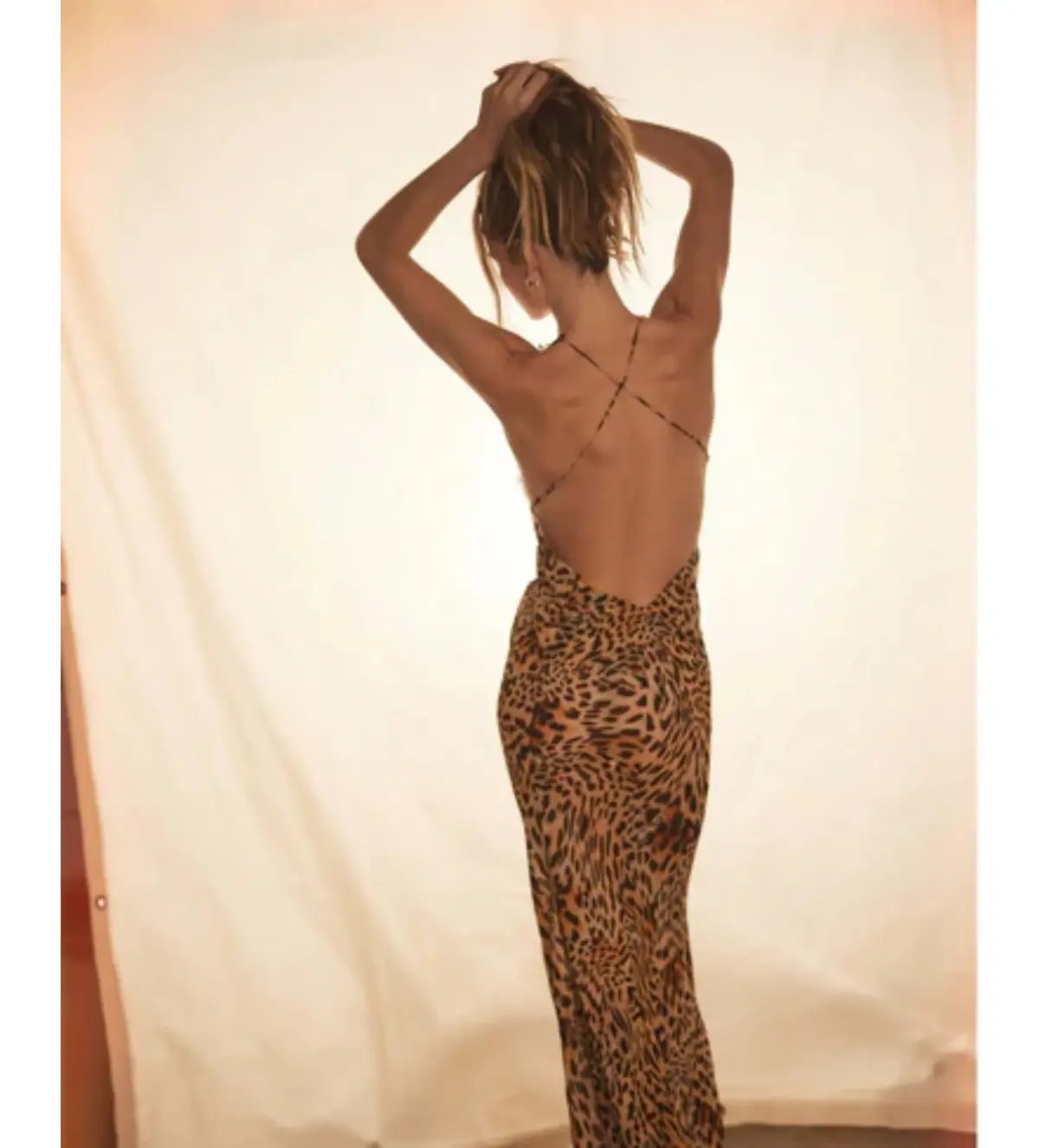 Rat & Boa Akima Leopard Slip Dress Leopard Print Size AU 6 photo 4