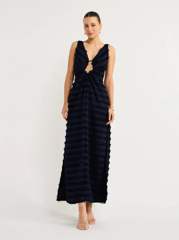 Anna Quan Sofia Dress in Black Feather Size 8 photo 30