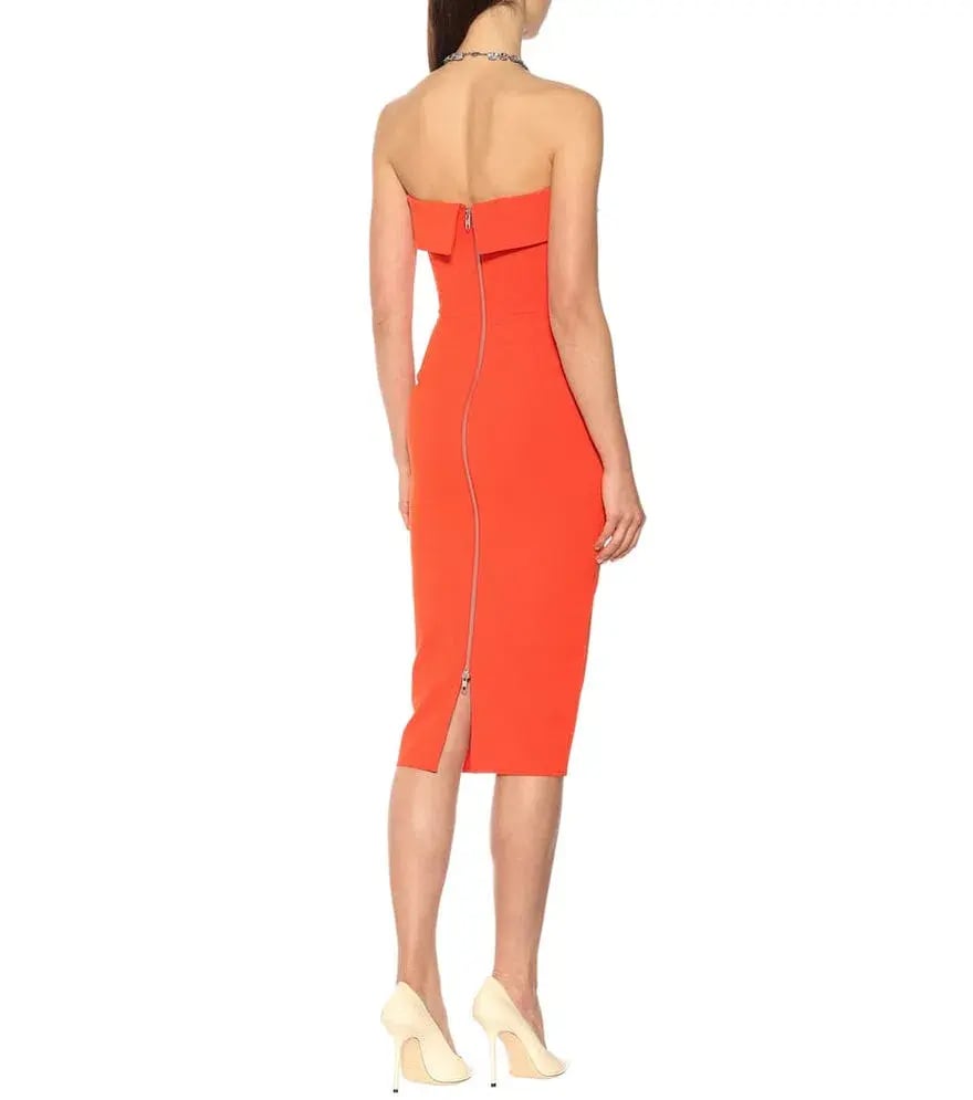 Alex Perry Audra Dress in Orange Size 8 photo 2