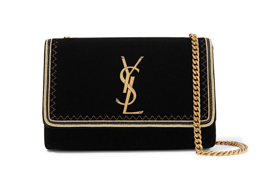 Saint Laurent Monogramme Kate Lurex-trimmed Velvet Shoulder Bag photo 3