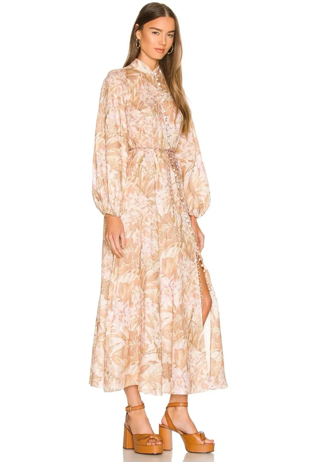 Zimmermann Andie Billow Long Dress Print Size 8 photo 2