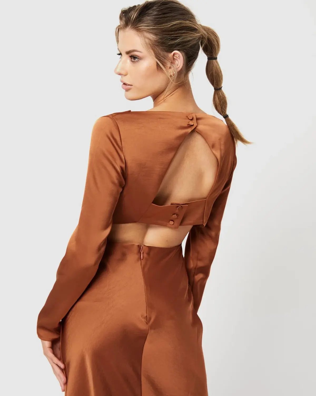 Mossman Pure Imagination Midi Dress Brown Size 10 photo 3