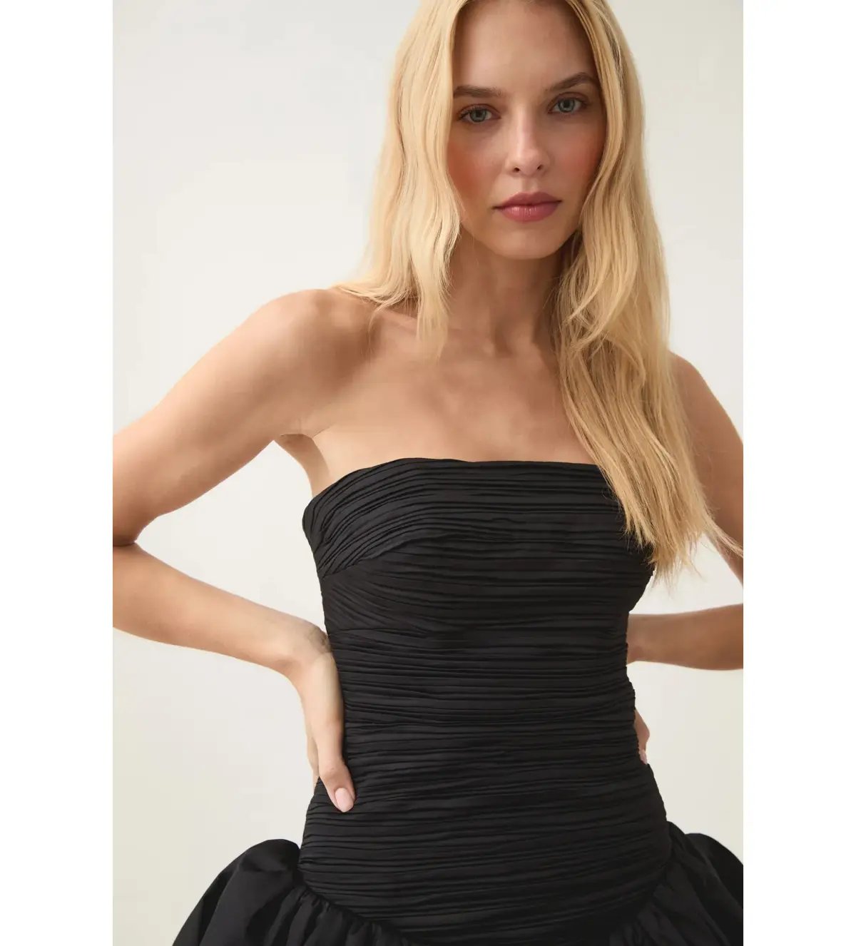 Aje Violette Bubble Hem Mini Dress Black Size AU 10 photo 2