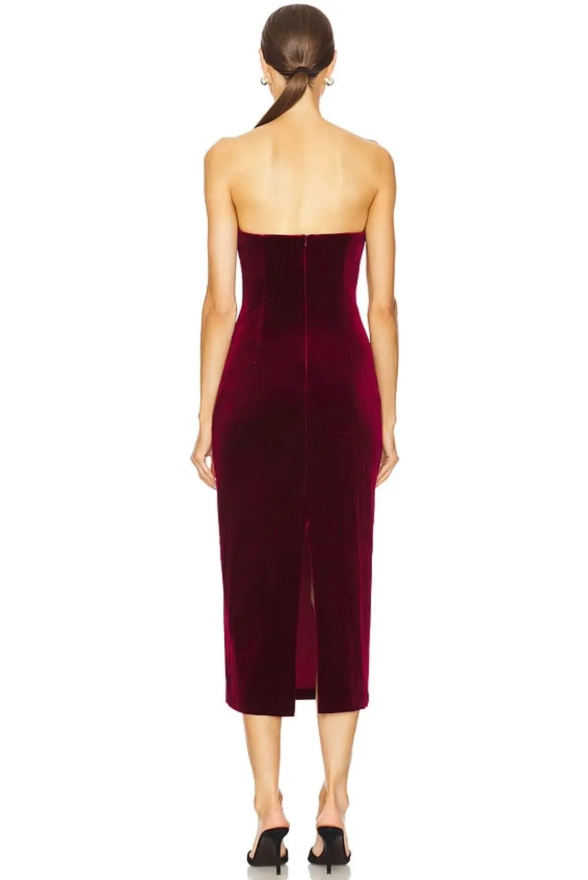 ASTR the Label Arista Midi Dress Wine Size 6/XS photo 2