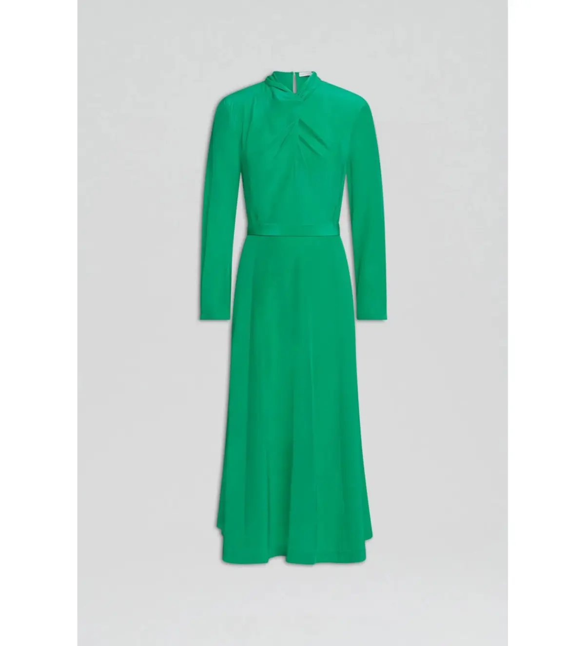 Scanlan Theodore Silk Drape Neck Midi Dress Emerald Size AU 6 photo 5