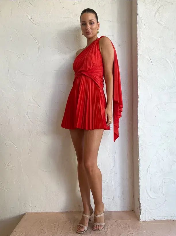 Acler Luton Mini Dress Scarlet Size 6 photo 2