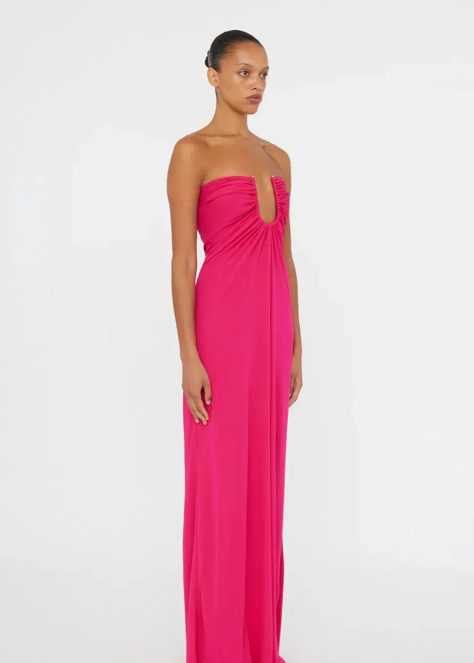 Arced Palm Strapless Dress Size 8 photo 2