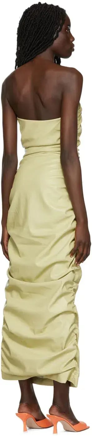 Paris Georgia Asymmetric Midi Dress Green Size AU 8 photo 2