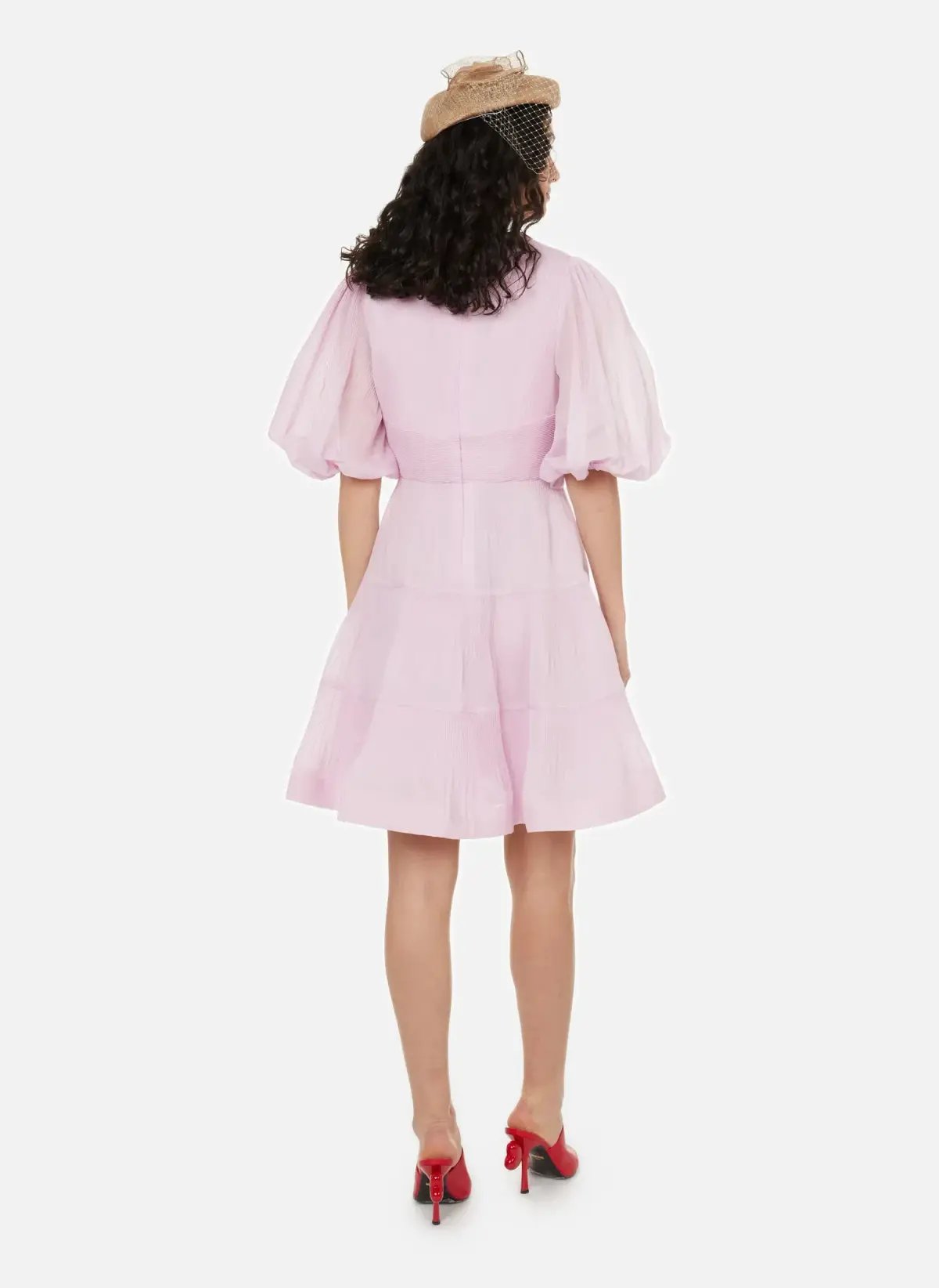 Zimmermann Pleated Mini Dress Pink Size 2 / AU 12 photo 2