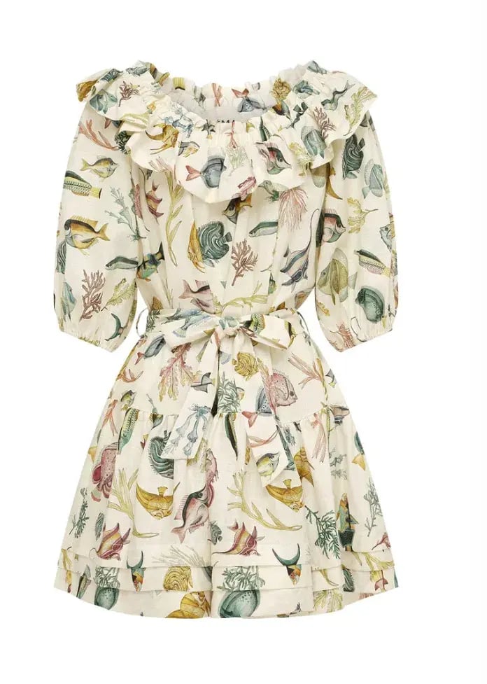 Alemais Wanda Frill Mini Dress Print Size 12 photo 4