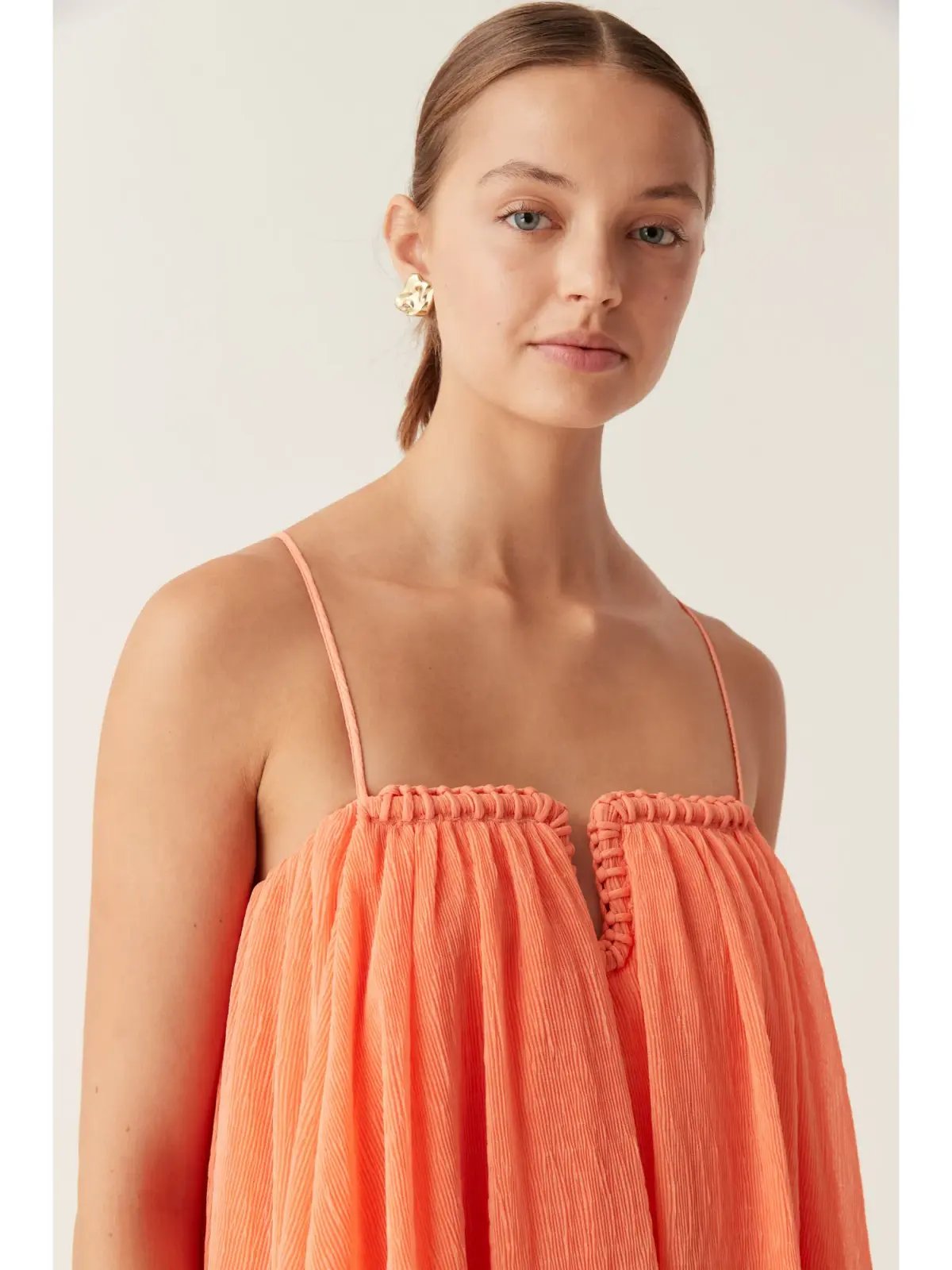 Aje Filigree Sweetheart Midi Dress Sunset Orange Size AU 10 photo 2