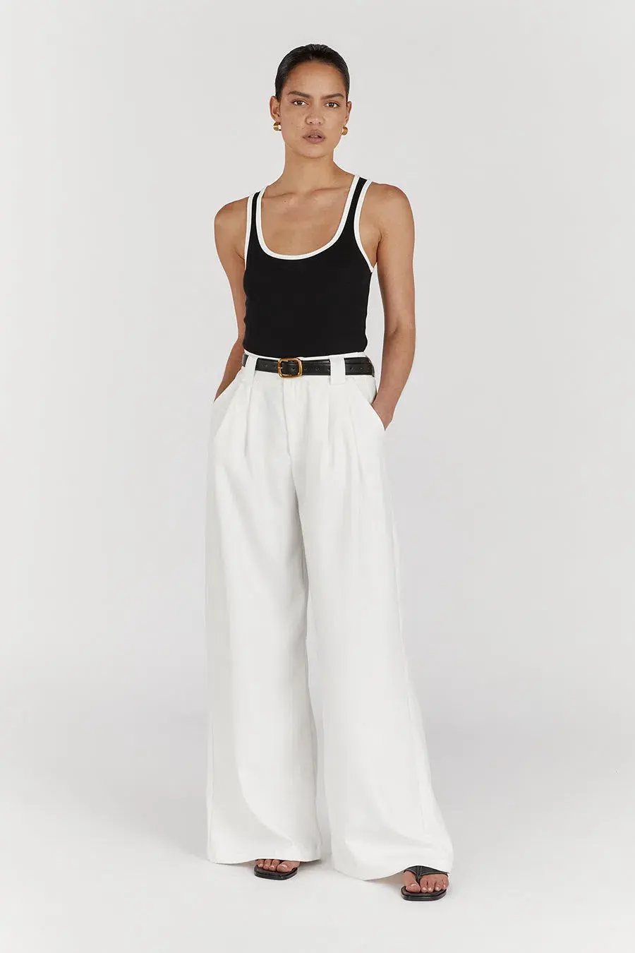 Dissh Harley Boyfriend Two-Piece Suit White Size 8 photo 5