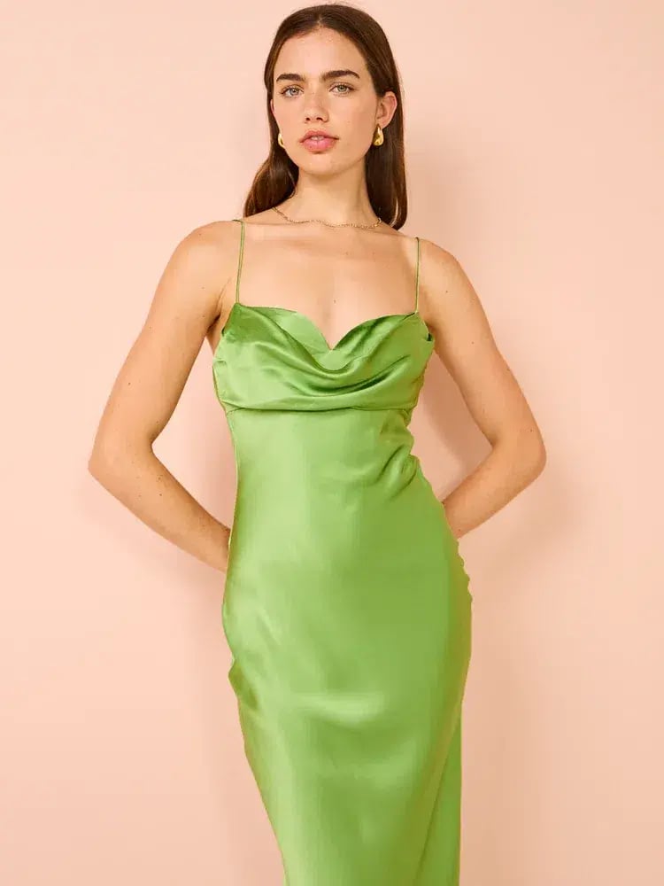 Rachel Gilbert Skye Gown Green Size 16 photo 3