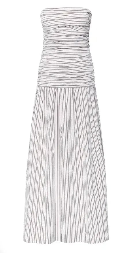 Anna Quan Isadora Maxi Dress Tobacco Stripe Size 6 photo 3