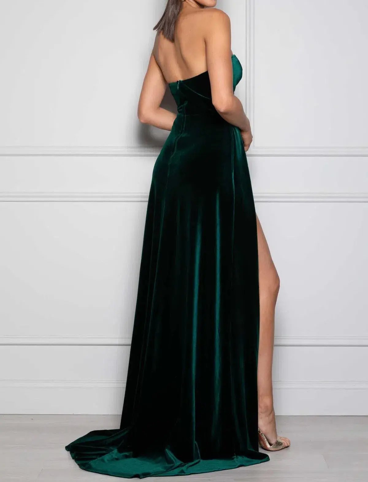 Elle Zeitoune Magnolia Gown Emerald Green Size 16 photo 6