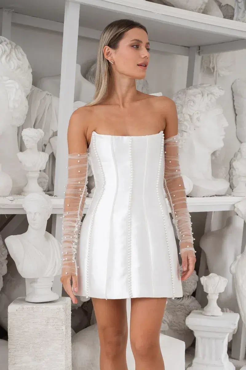 Eliya The Label Kayla Mini Dress White Size 12 photo 5