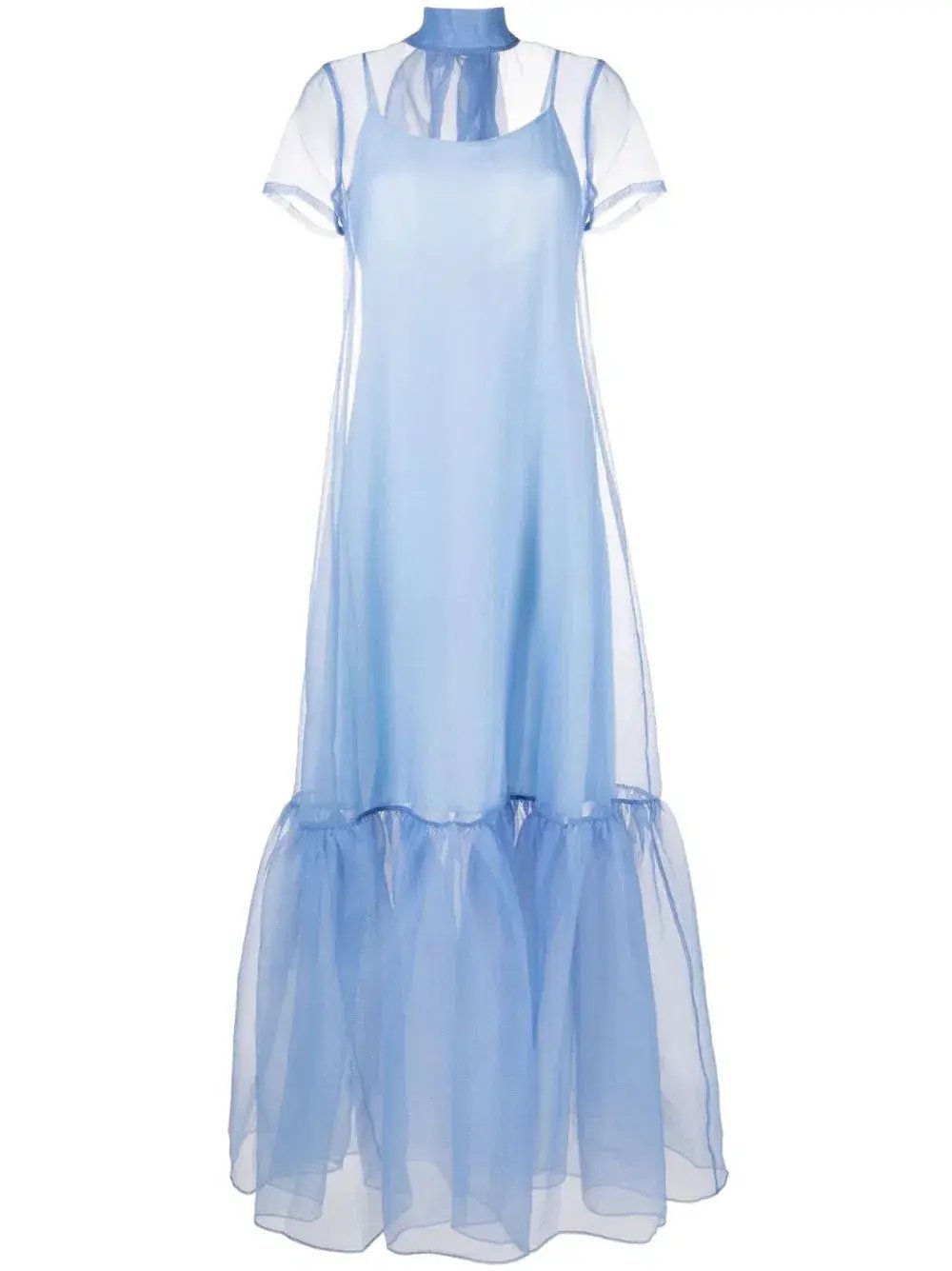 Staud Calluna Floor Length Dress Blue Size S / AU 8 photo 5