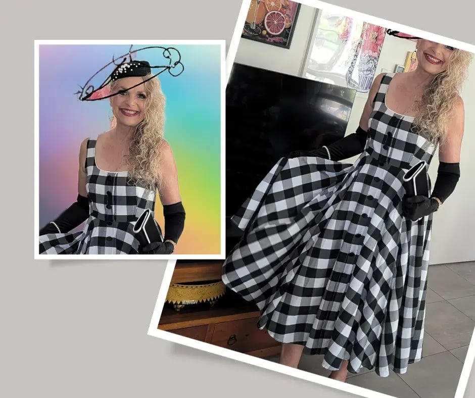 Muse Sleeveless Midi Dress Black and White Size 10 photo 2