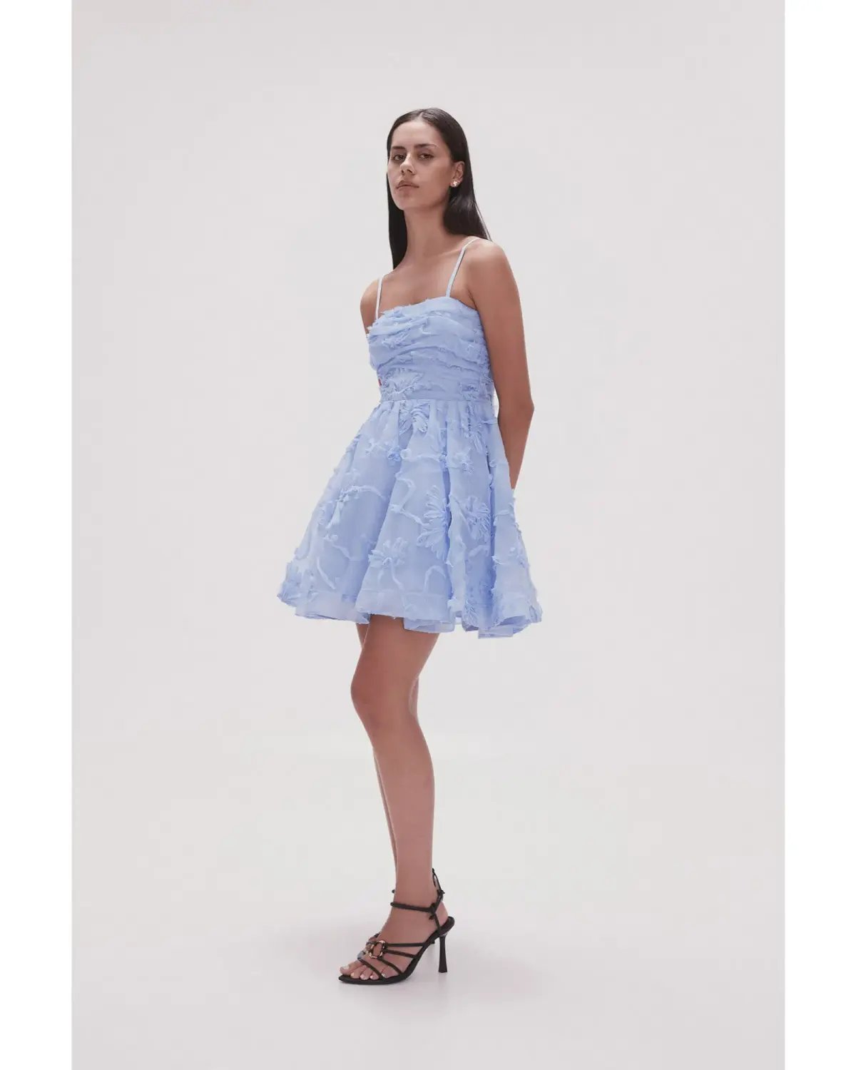 Aje Evangeline Mini Dress Light Sky Blue Size AU 12 photo 2