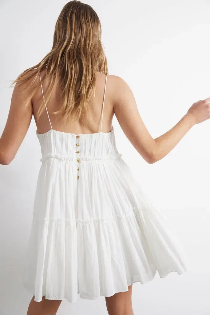 Aje Wilderness Mini Dress White Size 12 photo 2
