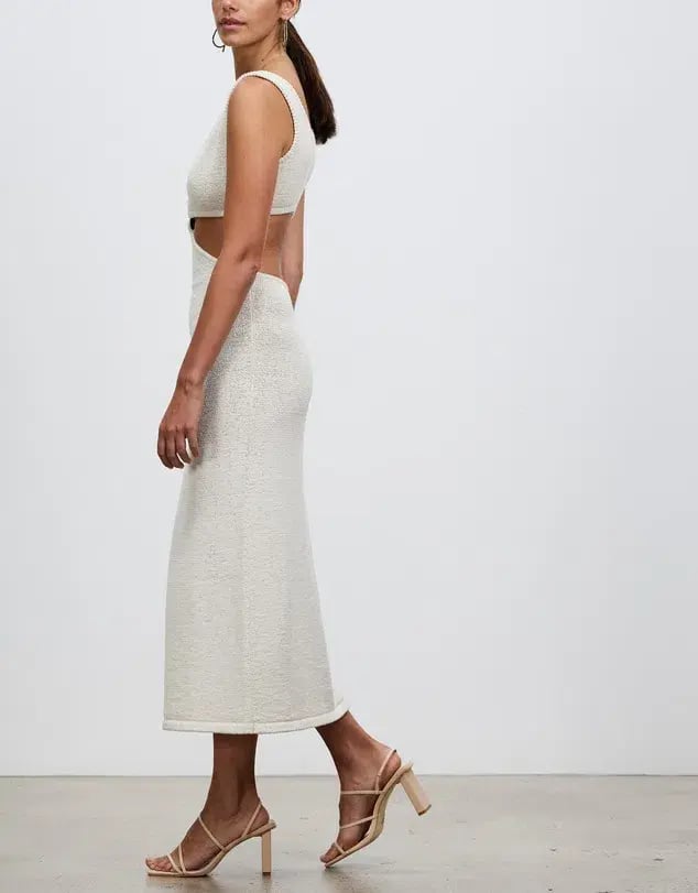 Cult Gaia Bank Knit Dress Off White Size 8 / S photo 3