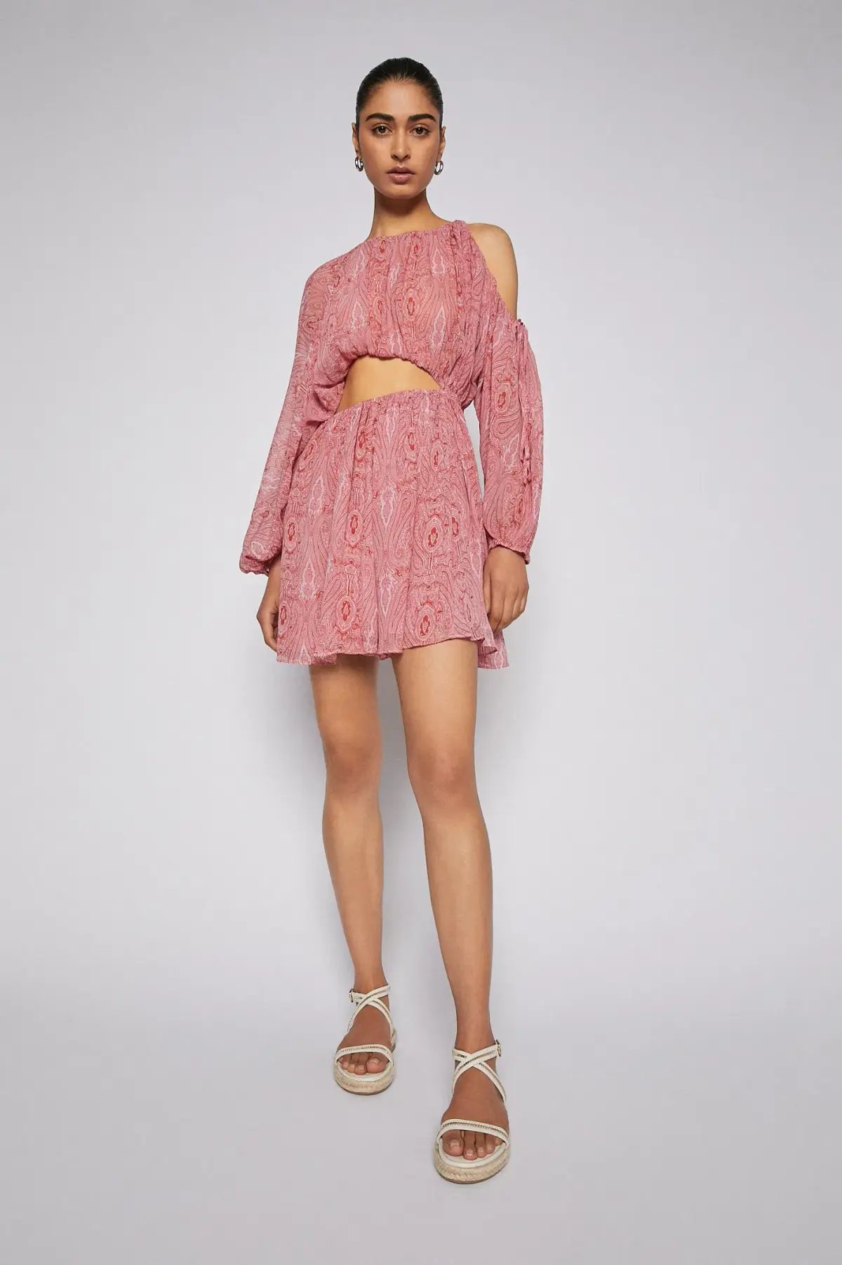 Scanlan Theodore Paisley Print Drawcord Mini Pink Size AU 8 photo 7