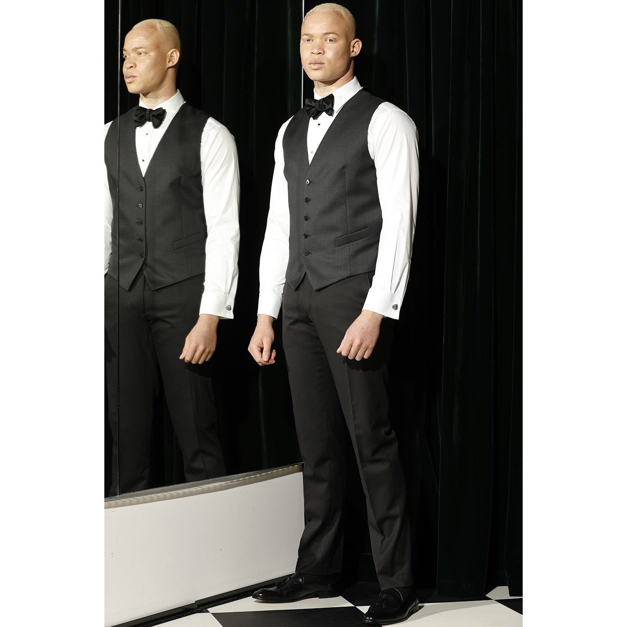 Joe Black Dark Charcoal Suit Waistcoat [BUY] photo 3